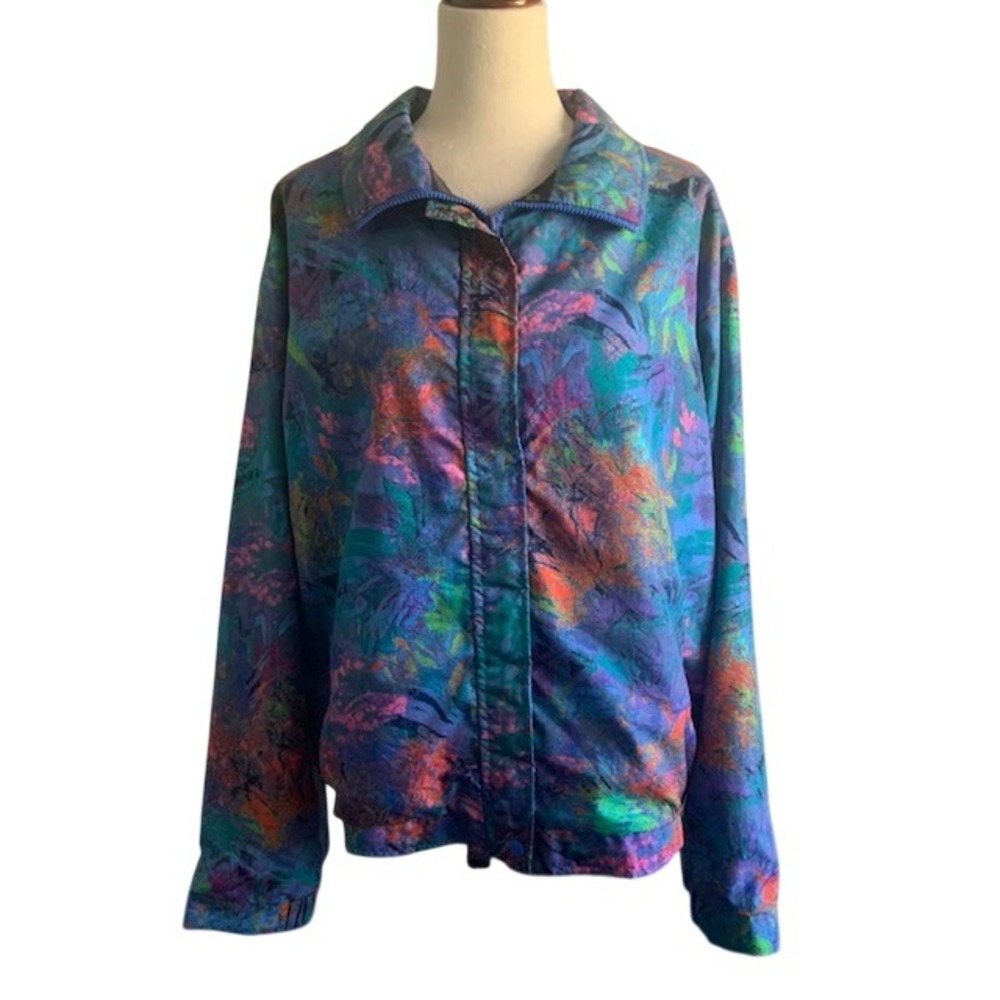 Vintage Unisex Forrester's Gore Tex Jacket XL Colorful Abstract Retro Maximalist